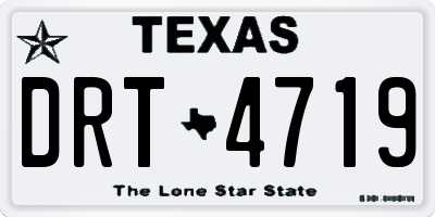 TX license plate DRT4719