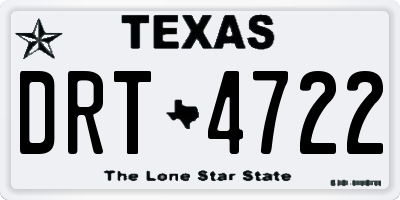 TX license plate DRT4722