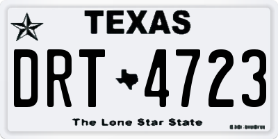 TX license plate DRT4723