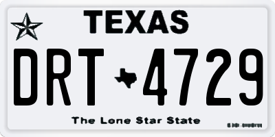 TX license plate DRT4729