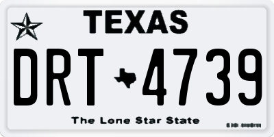 TX license plate DRT4739