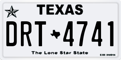 TX license plate DRT4741