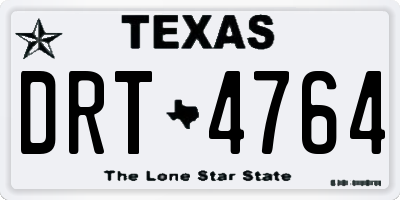 TX license plate DRT4764