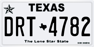 TX license plate DRT4782