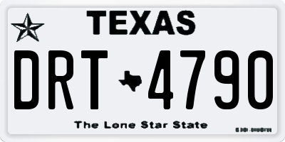TX license plate DRT4790