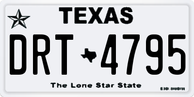 TX license plate DRT4795
