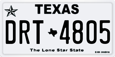TX license plate DRT4805