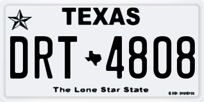 TX license plate DRT4808