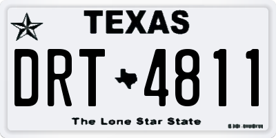 TX license plate DRT4811