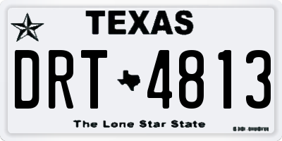 TX license plate DRT4813