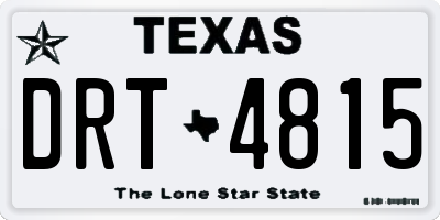 TX license plate DRT4815