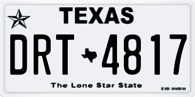 TX license plate DRT4817