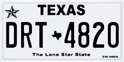 TX license plate DRT4820