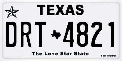 TX license plate DRT4821