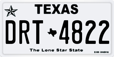 TX license plate DRT4822