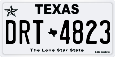 TX license plate DRT4823