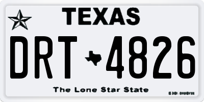 TX license plate DRT4826