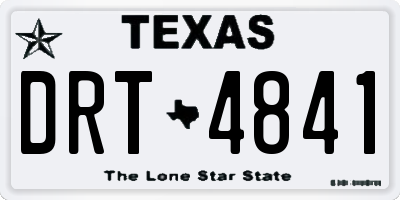 TX license plate DRT4841