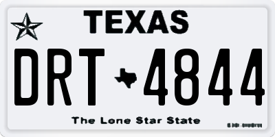 TX license plate DRT4844