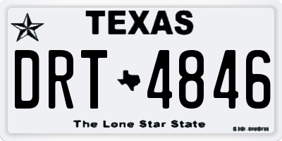 TX license plate DRT4846
