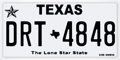 TX license plate DRT4848