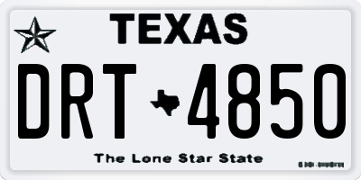 TX license plate DRT4850