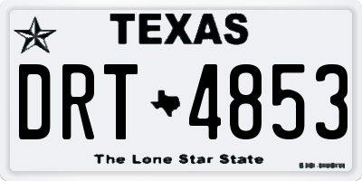 TX license plate DRT4853