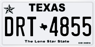 TX license plate DRT4855