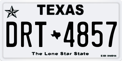 TX license plate DRT4857