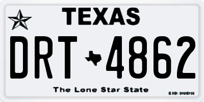 TX license plate DRT4862