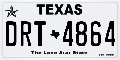 TX license plate DRT4864