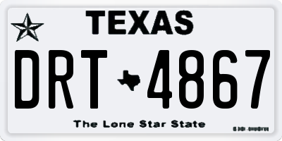 TX license plate DRT4867