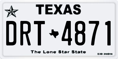 TX license plate DRT4871
