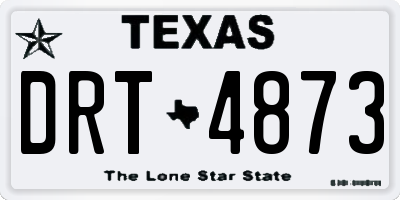TX license plate DRT4873