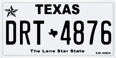 TX license plate DRT4876