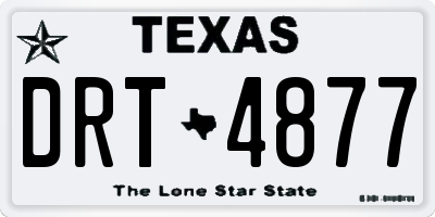 TX license plate DRT4877