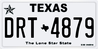 TX license plate DRT4879