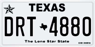 TX license plate DRT4880