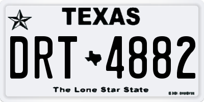 TX license plate DRT4882