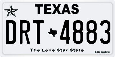 TX license plate DRT4883