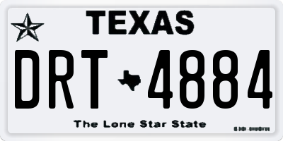 TX license plate DRT4884