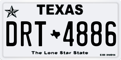 TX license plate DRT4886