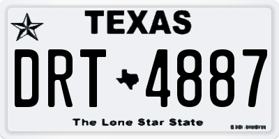 TX license plate DRT4887