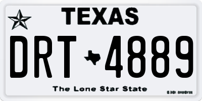 TX license plate DRT4889