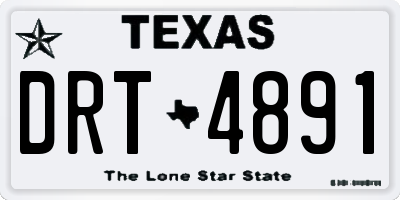 TX license plate DRT4891