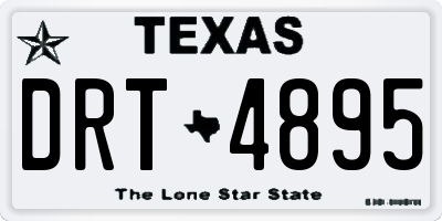 TX license plate DRT4895