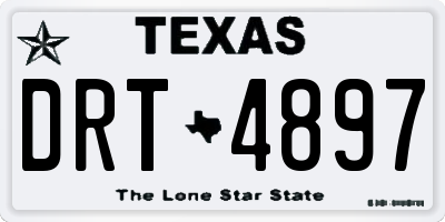 TX license plate DRT4897