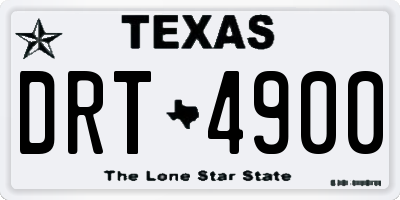 TX license plate DRT4900