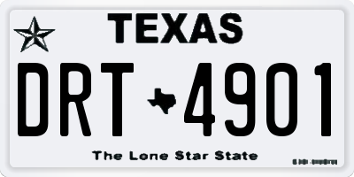 TX license plate DRT4901