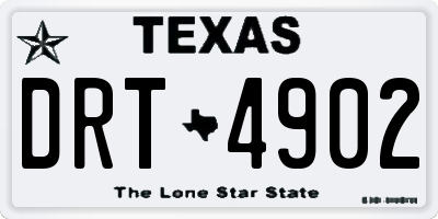 TX license plate DRT4902